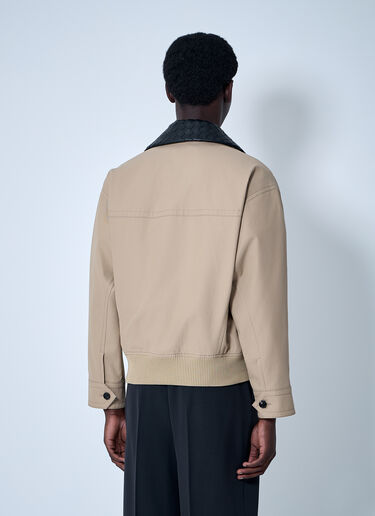 Bottega Veneta 棉质斜纹布短夹克  米色 bov0160001