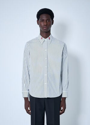 Bottega Veneta Pinstriped Button-Down Shirt White bov0160005