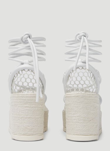 Stretch Espadrille Wedges Bottega Veneta Stretch Espadrille Wedges White bov0247031