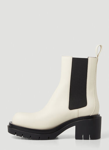 Bottega Veneta Lug Heeled Chelsea Boots White bov0247113