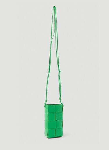 Bottega Veneta イントレチャートスマホポーチ グリーン bov0251055