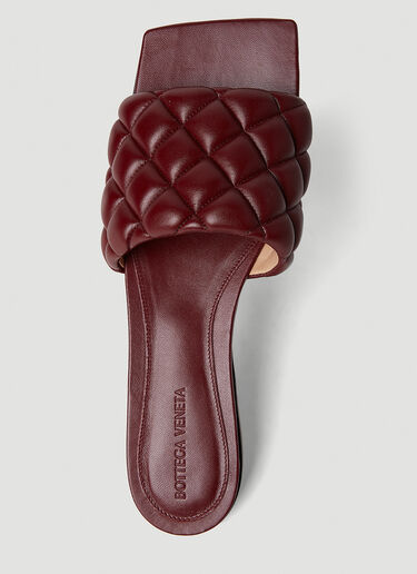 Bottega Veneta Padded Flat Sandals Burgundy bov0251066