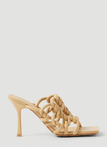 Bottega Veneta Stretch High Heel Mules Beige bov0251070