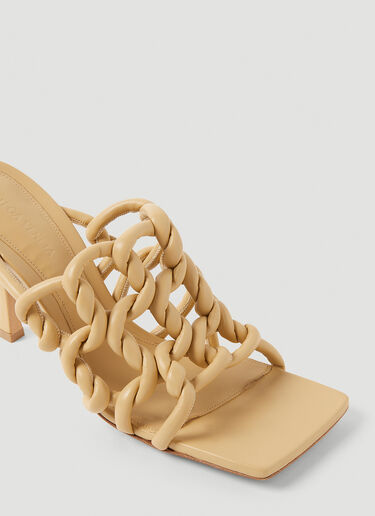 Bottega Veneta Stretch High Heel Mules Beige bov0251070