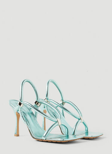 Bottega Veneta Stretch Strap Heeled Sandals Blue bov0251076