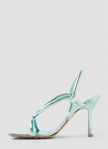 Bottega Veneta Stretch Strap Heeled Sandals Blue bov0251076