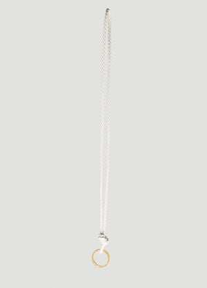 Bottega Veneta Intreccio Lanyard Keyring White bov0253056