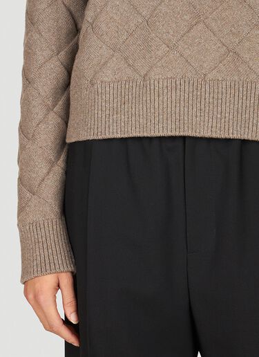 Intrecciato Knit Sweater Bottega Veneta Intrecciato Knit Sweater Brown bov0253085
