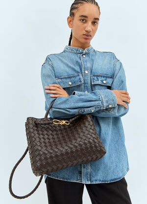 Bottega Veneta 中号 Andiamo 手提包 棕色 bov0254060
