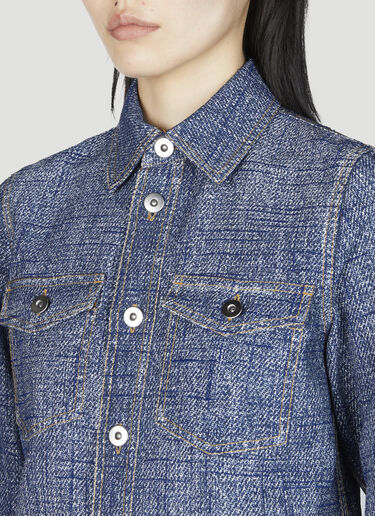 Denim Print Shirt Bottega Veneta Denim Print Shirt Blue bov0255002
