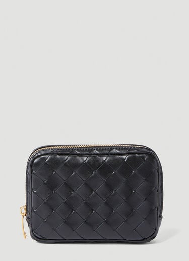 틴 인트레치아토 지퍼 파우치 Bottega Veneta 틴 인트레치아토 지퍼 파우치 블랙 bov0255091