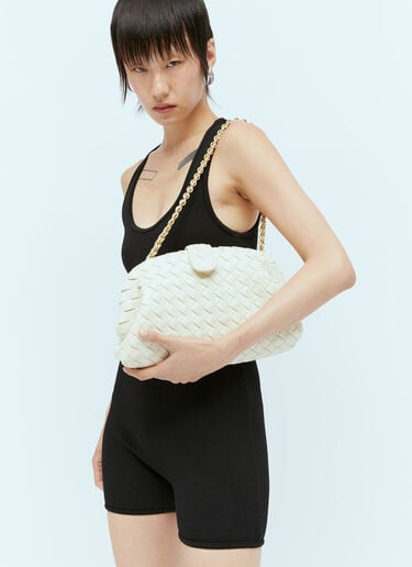 Teen Lauren 1980 Shoulder Bag Bottega Veneta Teen Lauren 1980 Shoulder Bag White bov0256012