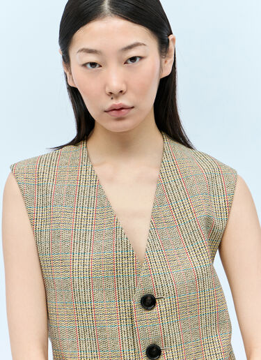 Prince Of Wales Waistcoat Bottega Veneta Prince Of Wales Waistcoat Beige bov0257015