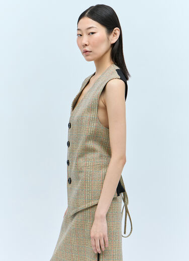 Prince Of Wales Waistcoat Bottega Veneta Prince Of Wales Waistcoat Beige bov0257015