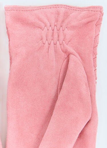 Suede Intrecciato Gloves Bottega Veneta Suede Intrecciato Gloves Pink bov0257032