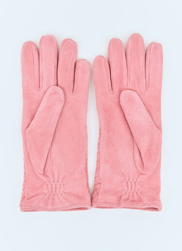 Suede Intrecciato Gloves Bottega Veneta Suede Intrecciato Gloves Pink bov0257032