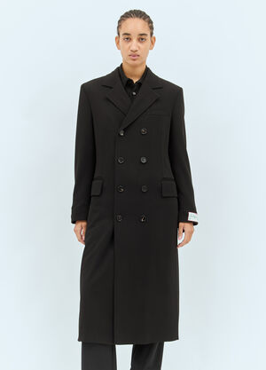 Bottega Veneta Matt Fluid Viscose Jersey Coat Black bov0258001