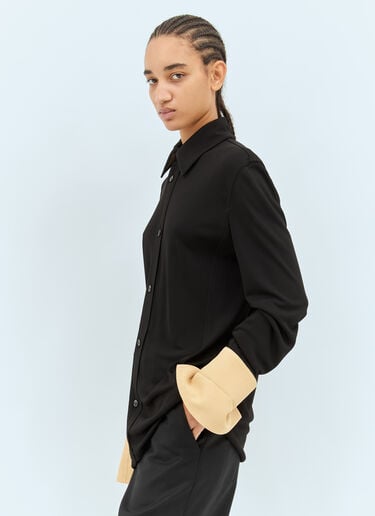 플루이드 긴팔 셔츠 Bottega Veneta 플루이드 긴팔 셔츠 블랙 bov0258003