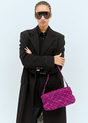 Bottega Veneta Kalimero Cha-Cha Suede Shoulder Bag Purple bov0258016