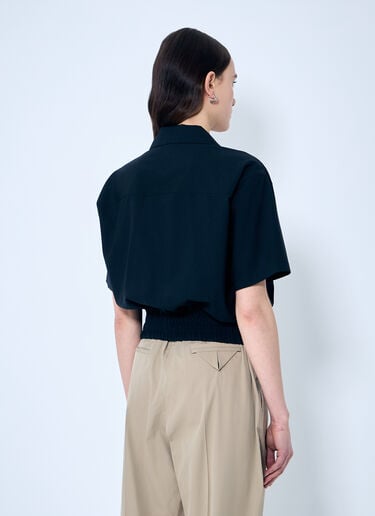 ウール製キャンプ襟シャツ Bottega Veneta ウール製キャンプ襟シャツ ブルー bov0259001