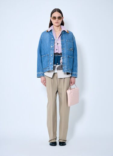 Bottega Veneta Intarsia Knit Shirt Pink bov0259012