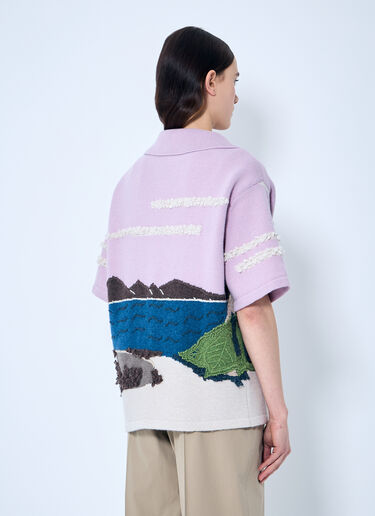 Intarsia Knit Shirt Bottega Veneta Intarsia Knit Shirt Pink bov0259012