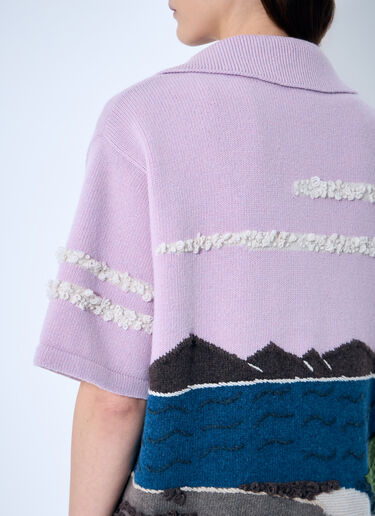 Intarsia Knit Shirt Bottega Veneta Intarsia Knit Shirt Pink bov0259012