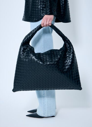 라지 홉 숄더백 Bottega Veneta 라지 홉 숄더백 블랙 bov0259029