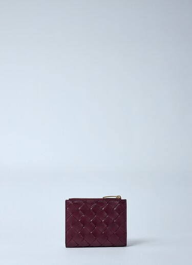 Intrecciato 小号双折钱夹 Bottega Veneta Intrecciato 小号双折钱夹 酒红色 bov0259049