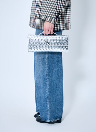 롱 안디아모 클러치 Bottega Veneta 롱 안디아모 클러치 실버 bov0259071