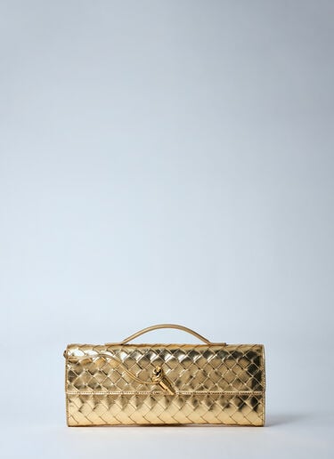 롱 안디아모 클러치 Bottega Veneta 롱 안디아모 클러치 골드 bov0259072