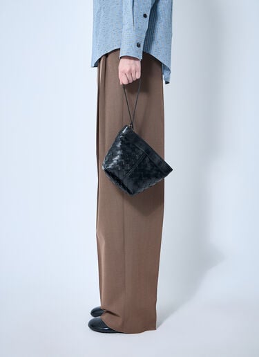 Bottega Veneta イントレチャート ポーチ  ブラック bov0260027