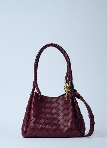 Bottega Veneta 小号 Parachute 单肩包 酒红色 bov0260039