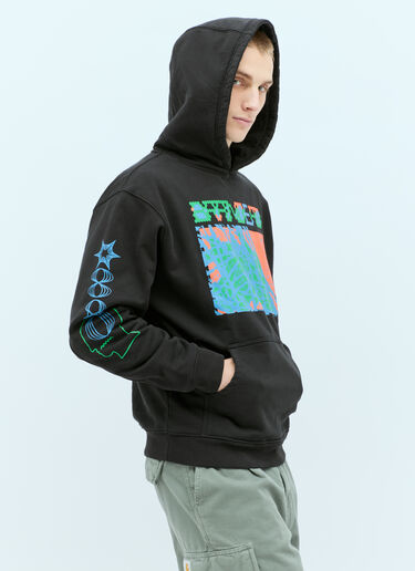 Brain Dead 비디오스피어 후드티셔츠 블랙 bra0154015