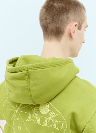 Playing With Fire Hooded Sweatshirt Brain Dead Playing With Fire Hooded Sweatshirt Green bra0154016