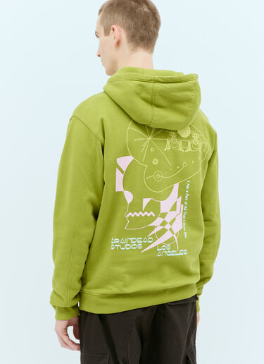 Playing With Fire Hooded Sweatshirt Brain Dead Playing With Fire Hooded Sweatshirt Green bra0154016
