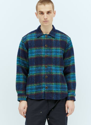 Brushed Rancher Flannel Shacket Brain Dead Brushed Rancher Flannel Shacket Navy bra0154018
