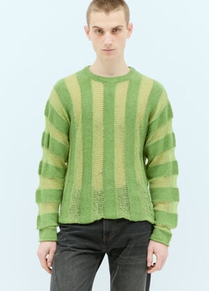Brain Dead Fuzzy Threadbare Sweater Green bra0154021
