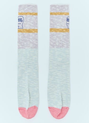 Brain Dead Slub Two Stripes Crew Socks Multicolour bra0156011
