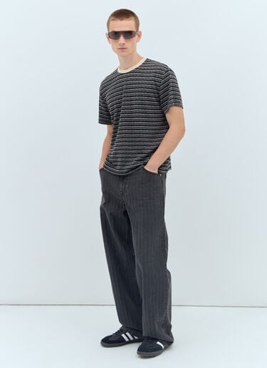Pruned Knit T-Shirt Brain Dead Pruned Knit T-Shirt Black bra0156021