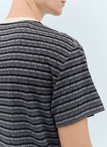 Pruned Knit T-Shirt Brain Dead Pruned Knit T-Shirt Black bra0156021