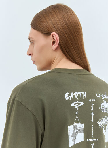 Earth Wisdom 긴팔 티셔츠 Brain Dead Earth Wisdom 긴팔 티셔츠 그린 bra0158011