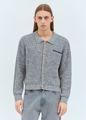 Brain Dead Button-Up Cardigan Grey bra0158013