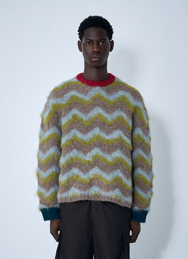 Ziz-Zag Sweater Brain Dead Ziz-Zag Sweater Brown bra0160001