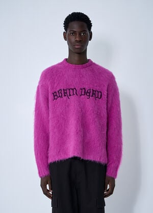 Brain Dead Logo Motif Sweater Pink bra0160002