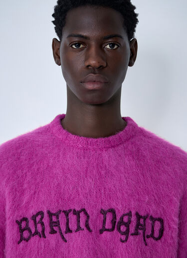 Logo Motif Sweater Brain Dead Logo Motif Sweater Pink bra0160002