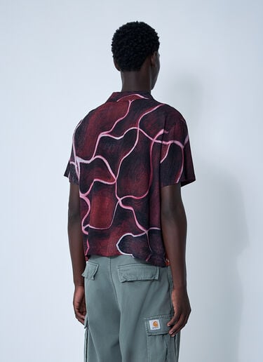 Brain Dead Spiral Orb Shirt Burgundy bra0160004