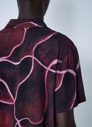 Brain Dead Spiral Orb Shirt Burgundy bra0160004