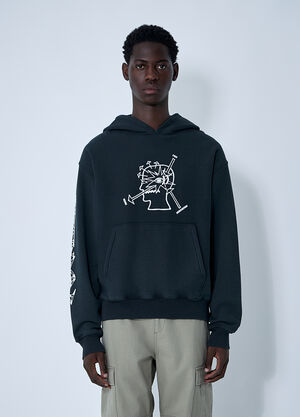 Brain Dead Hooded Sweatshirt Black bra0160005