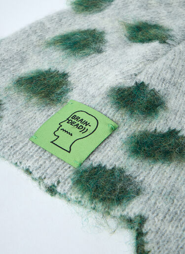 Brain Dead Logo Motif Beanie Hat Olive bra0160006